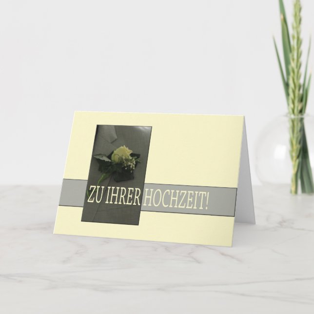 German wedding congratulations card (Front)