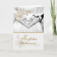 GERMAN Wedding Congratulations Faux Gold Leaf