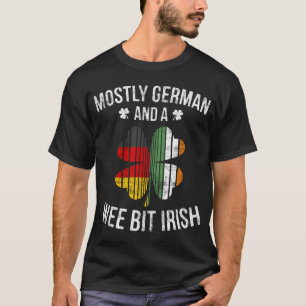 German Wee Bit Irish Funny Germany Patrick Day Gif T-Shirt
