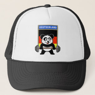 German Weightlifting Panda Trucker Hat
