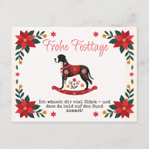 German: Weihnachten Gruß Postkarte Deutsche Dogge Postcard