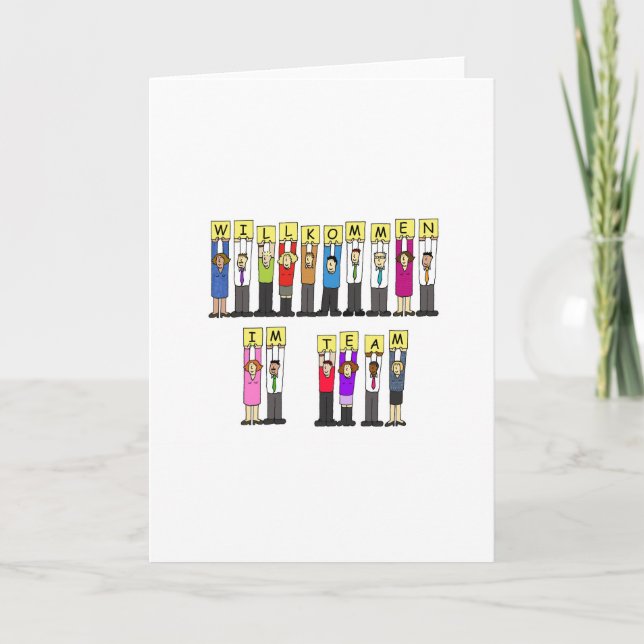 German Welcome to the Team Card (Front)