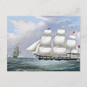 German Whaling Ships Diana & Anne 1800's Postcard