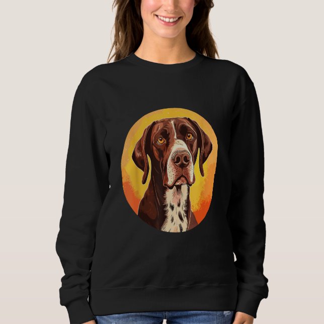 German Wire Hair Dog Cute Dog Breed Design 2 Sweatshirt (Front)