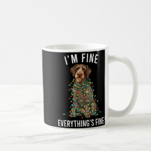 German Wirehaired Inter I'm Fine Everything Is Fin Coffee Mug
