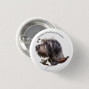 German Wirehaired Pointer 3 Cm Round Badge