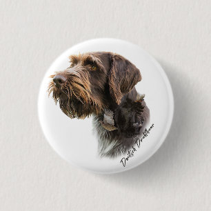 German Wirehaired Pointer     3 Cm Round Badge