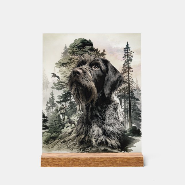 German Wirehaired Pointer Acrylic Sign (Front)