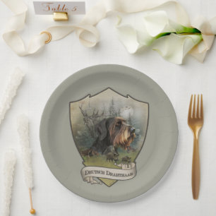 German Wirehaired Pointer, Boar Hunting Paper Plate