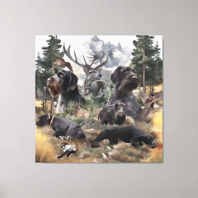 German Wirehaired Pointer   Canvas Print (Front)