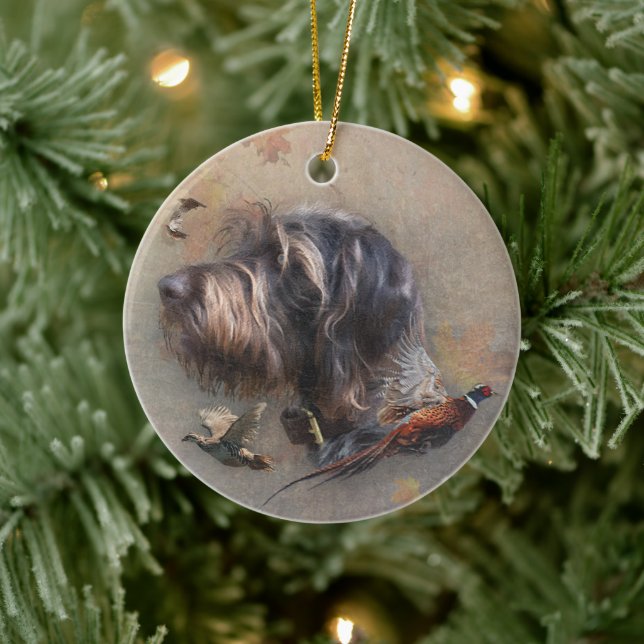 German Wirehaired Pointer   Ceramic Ornament (Tree)