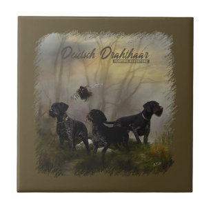 German Wirehaired Pointer Ceramic Tile