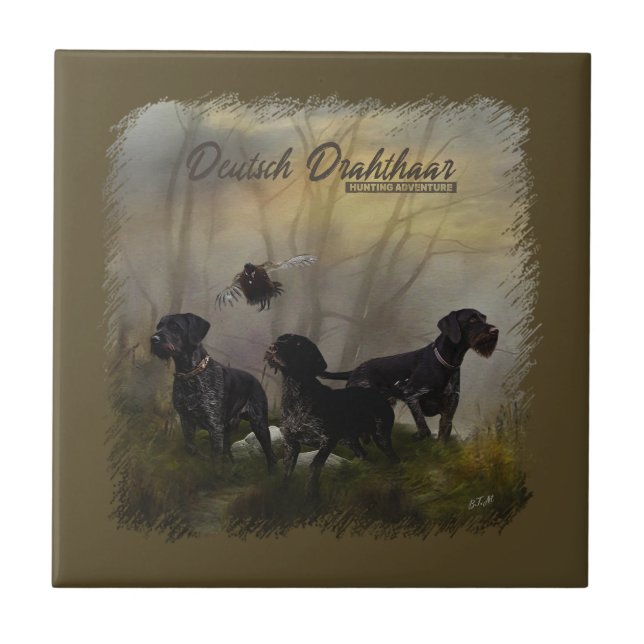  German Wirehaired Pointer     Ceramic Tile (Front)