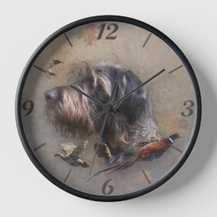 German Wirehaired Pointer   Clock
