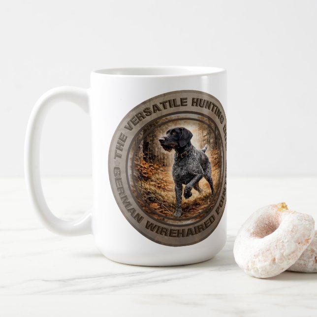 German Wirehaired Pointer Coffee Mug (With Donut)