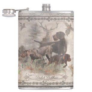 German Wirehaired Pointer   Coffee Mug Hip Flask