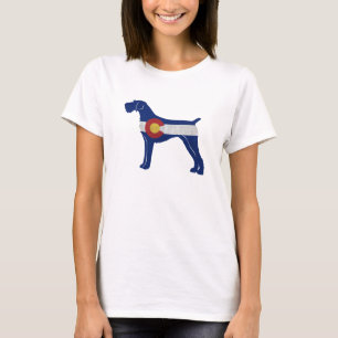 German Wirehaired Pointer Colorado Flag T-Shirt