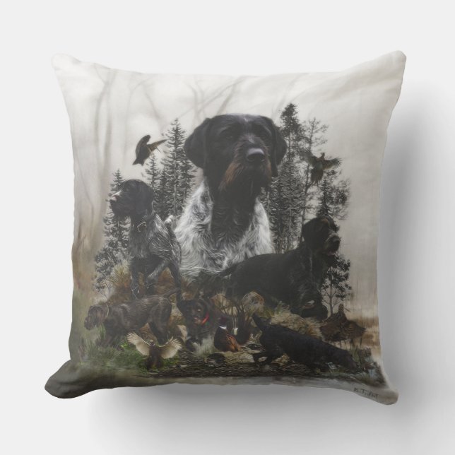German Wirehaired Pointer   Cushion (Front)