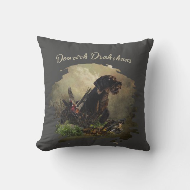 German Wirehaired Pointer Cushion (Front)