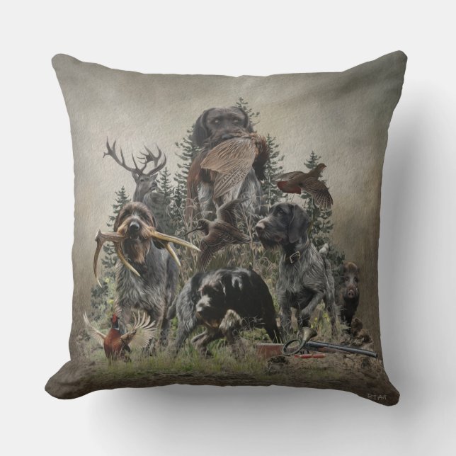 German Wirehaired Pointer      Cushion (Front)