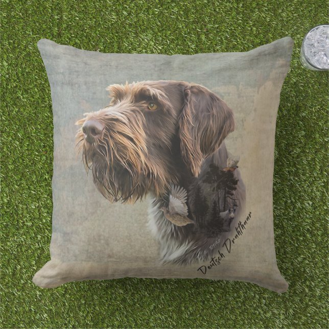 German Wirehaired Pointer    Cushion (Grass)