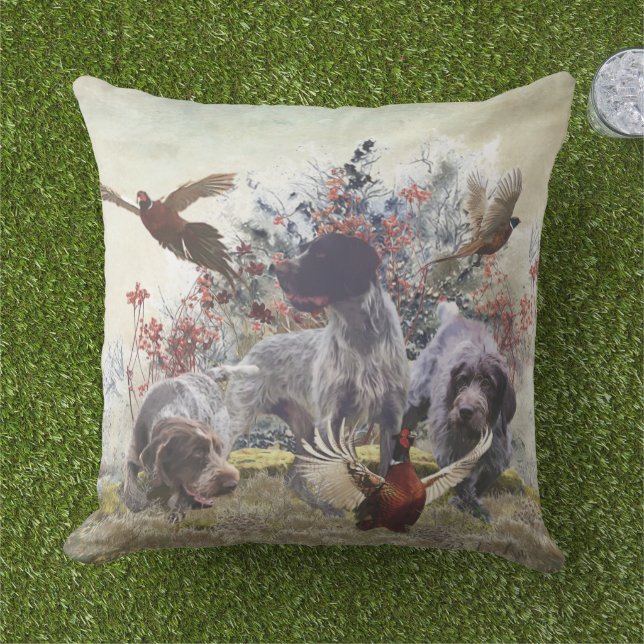 German Wirehaired Pointer     Cushion (Grass)