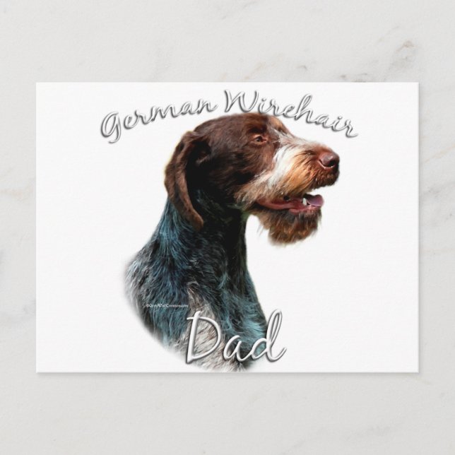 German Wirehaired Pointer Dad 2 Postcard (Front)