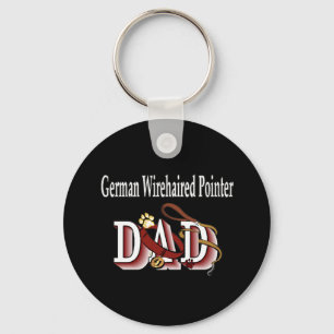 german wirehaired pointer dad Keychain