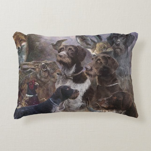  German Wirehaired Pointer Decorative Cushion (Front)