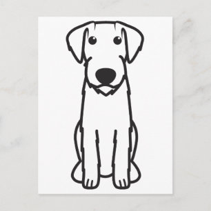 German Wirehaired Pointer Dog Cartoon Postcard