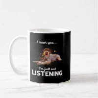 German Wirehaired Pointer Dog I Hear You Not Liste