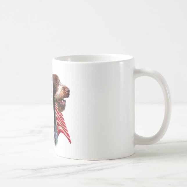 German Wirehaired Pointer Flag Coffee Mug (Right)