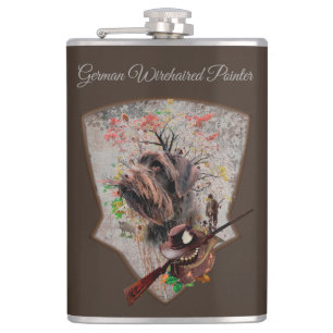 German Wirehaired Pointer Flask