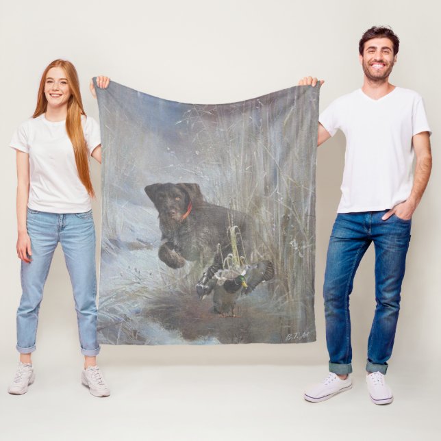  German Wirehaired Pointer Fleece Blanket (In Situ)