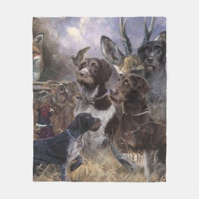  German Wirehaired Pointer Fleece Blanket (Front)