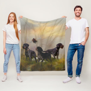  German Wirehaired Pointer     Fleece Blanket