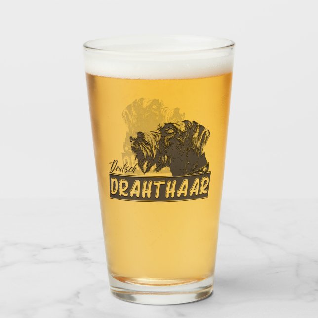  German Wirehaired Pointer Glass (Back Filled)