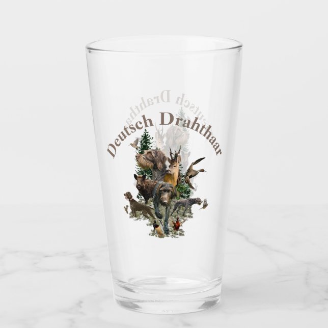  German Wirehaired Pointer Glass (Front)