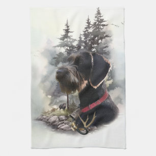 German Wirehaired Pointer, GWP Tea Towel