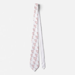 German Wirehaired Pointer Heart Belongs Tie
