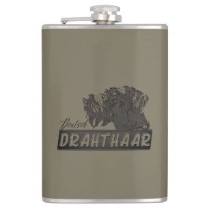 German Wirehaired Pointer Hip Flask