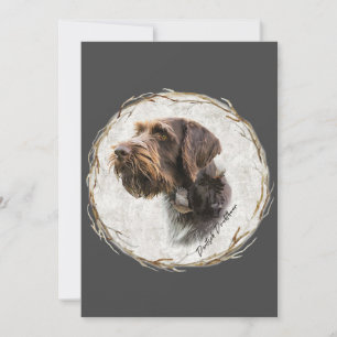 German Wirehaired Pointer Holiday Card