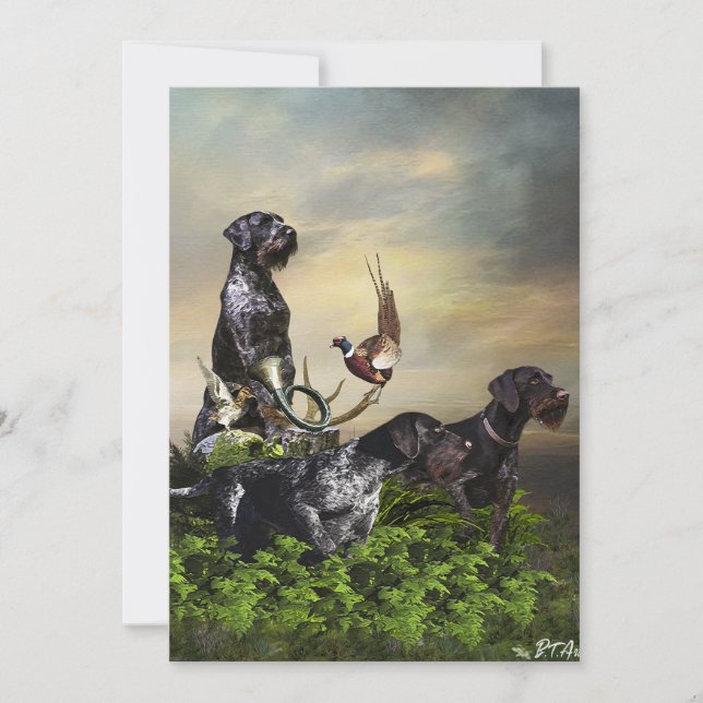  German Wirehaired Pointer   Holiday Card (Front)