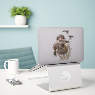 German Wirehaired Pointer hunting a duck