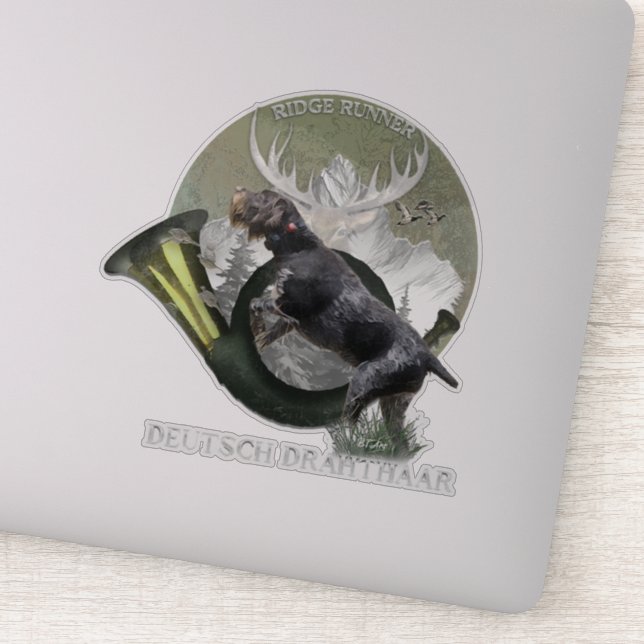 German Wirehaired Pointer , Hunting  logo  (Detail)
