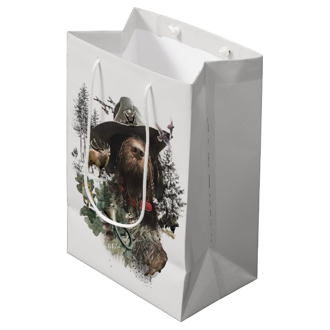 German Wirehaired Pointer    Medium Gift Bag (Front Angled)