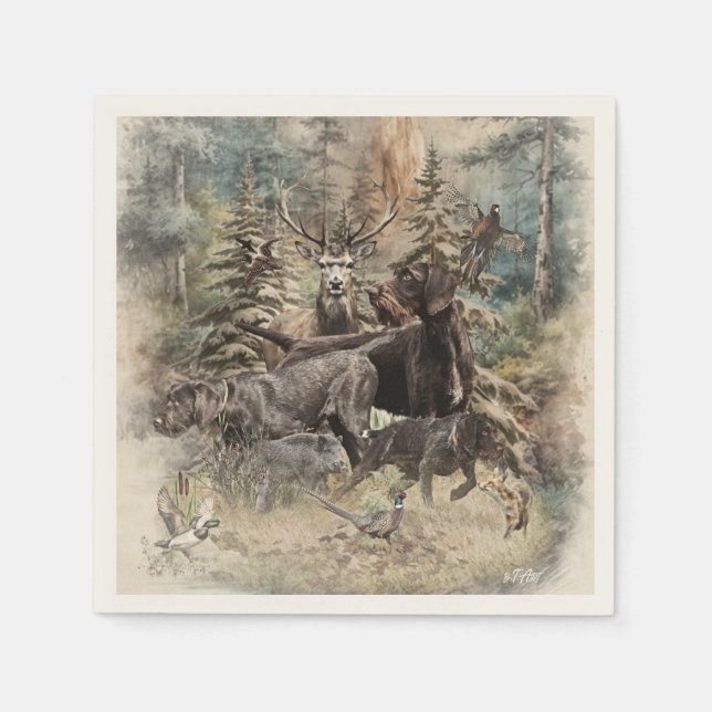 German Wirehaired Pointer Napkin (Front)