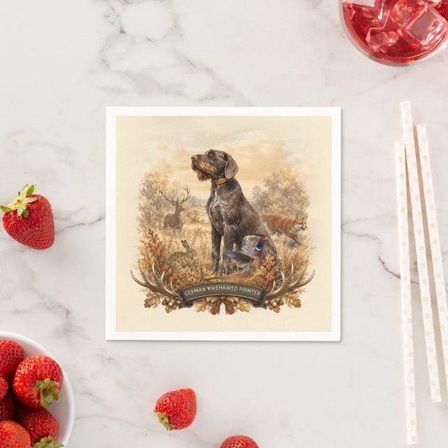 German Wirehaired Pointer Napkin (Insitu)