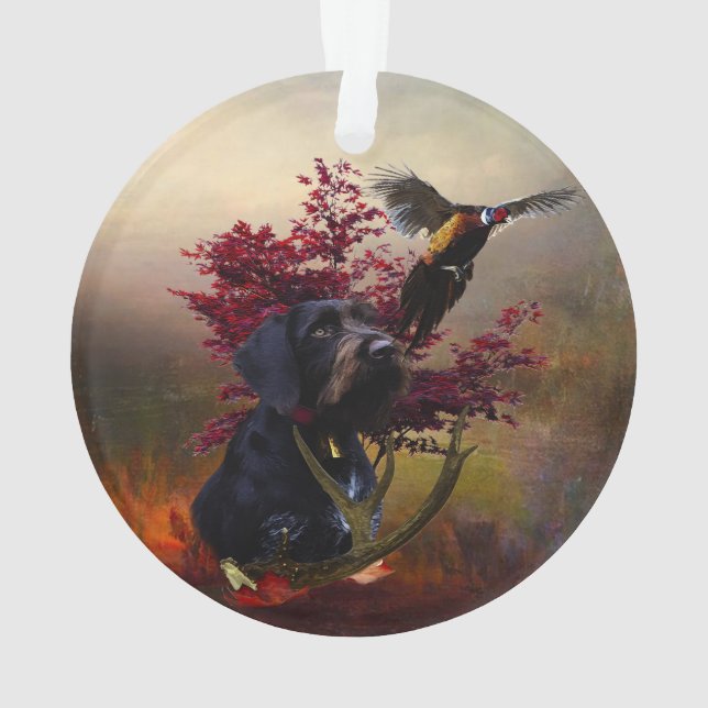 German Wirehaired Pointer Ornament (Back)