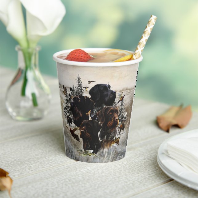 German Wirehaired Pointer     Paper Cups (Insitu)